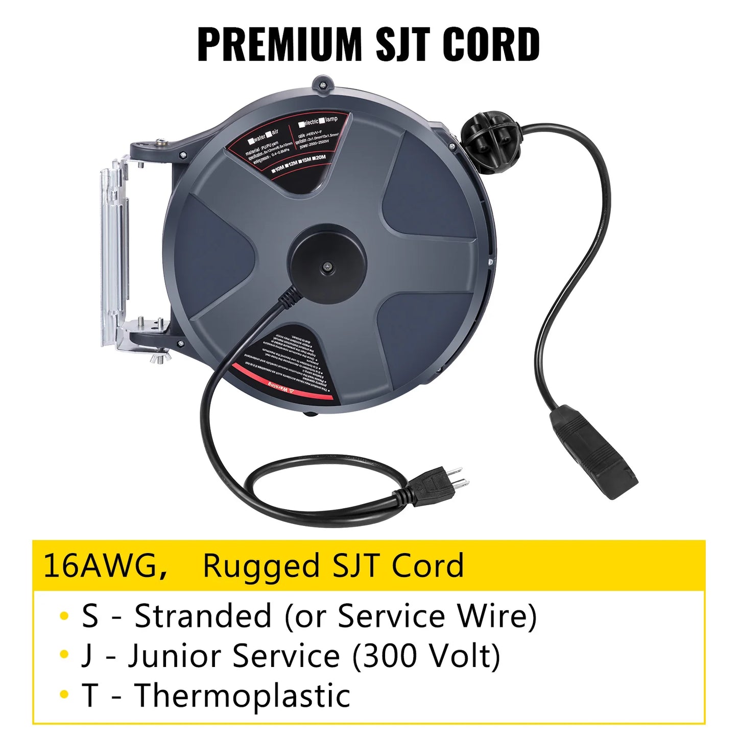 Retractable 50FT Extension Cord Reel