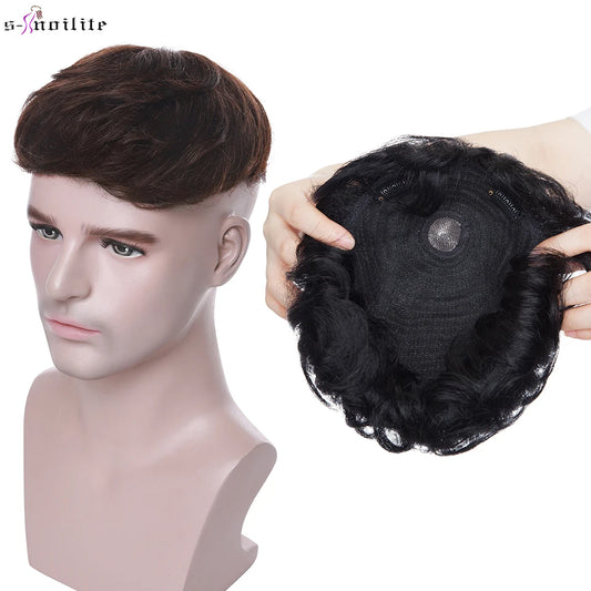 Human Hair Mens Toupee