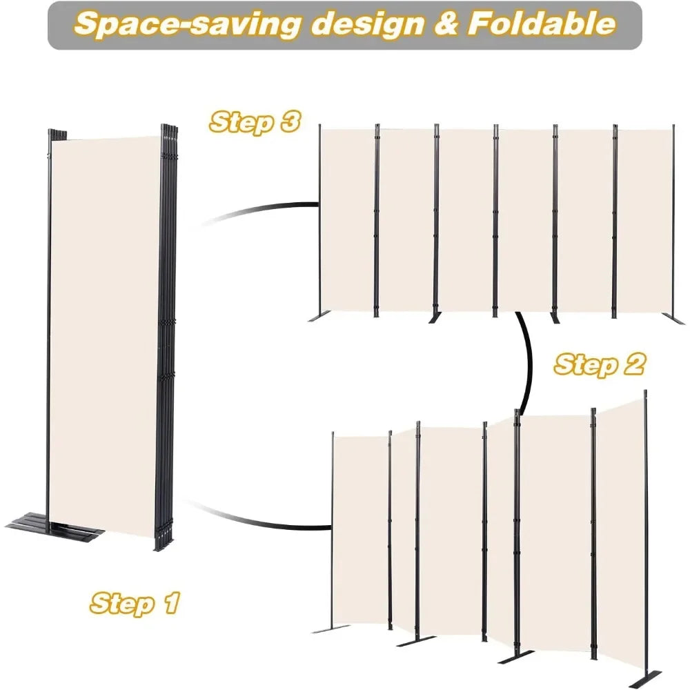 6 Panel Folding Privacy Screen