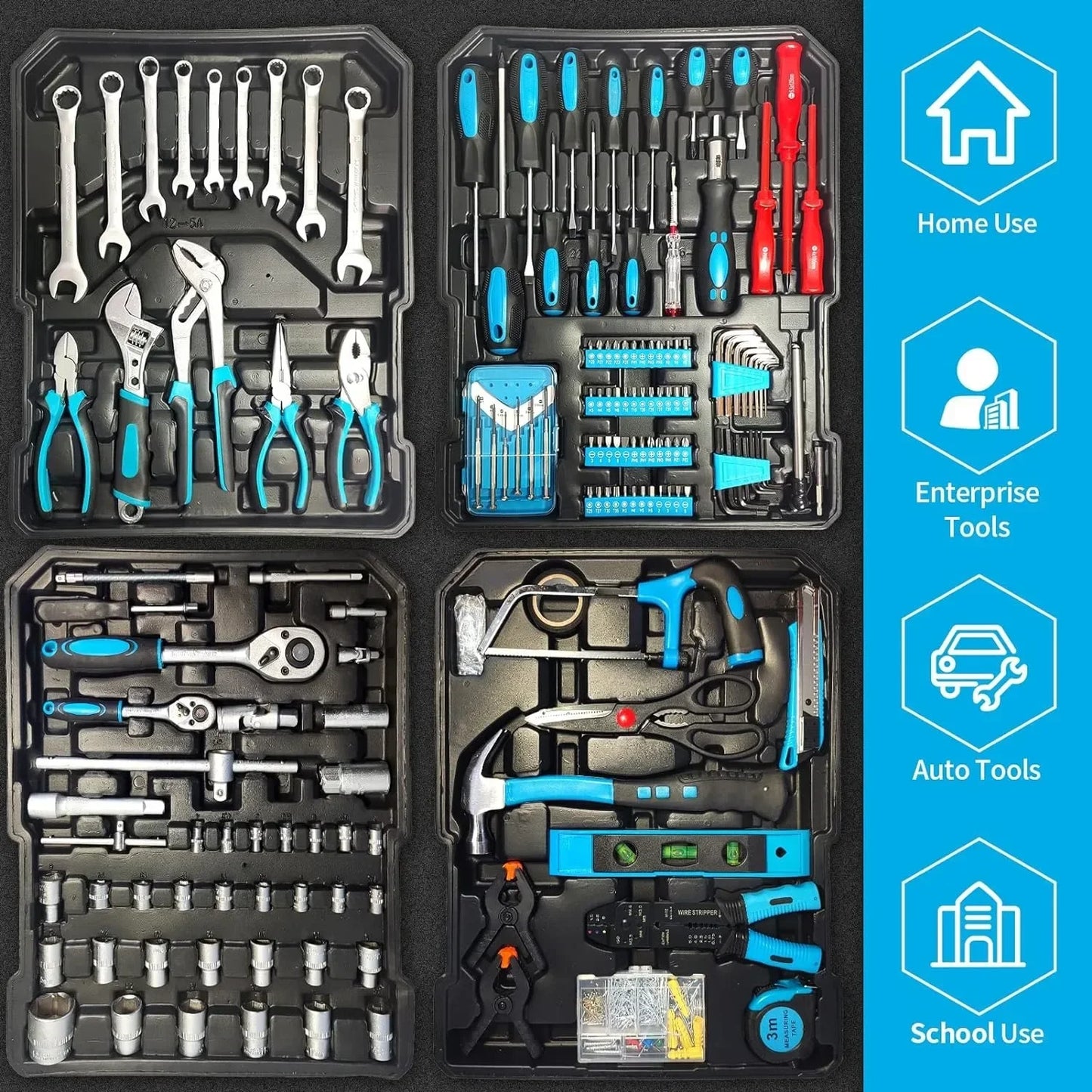 799pcs  Aluminum 799pc Trolley Case Tool Set