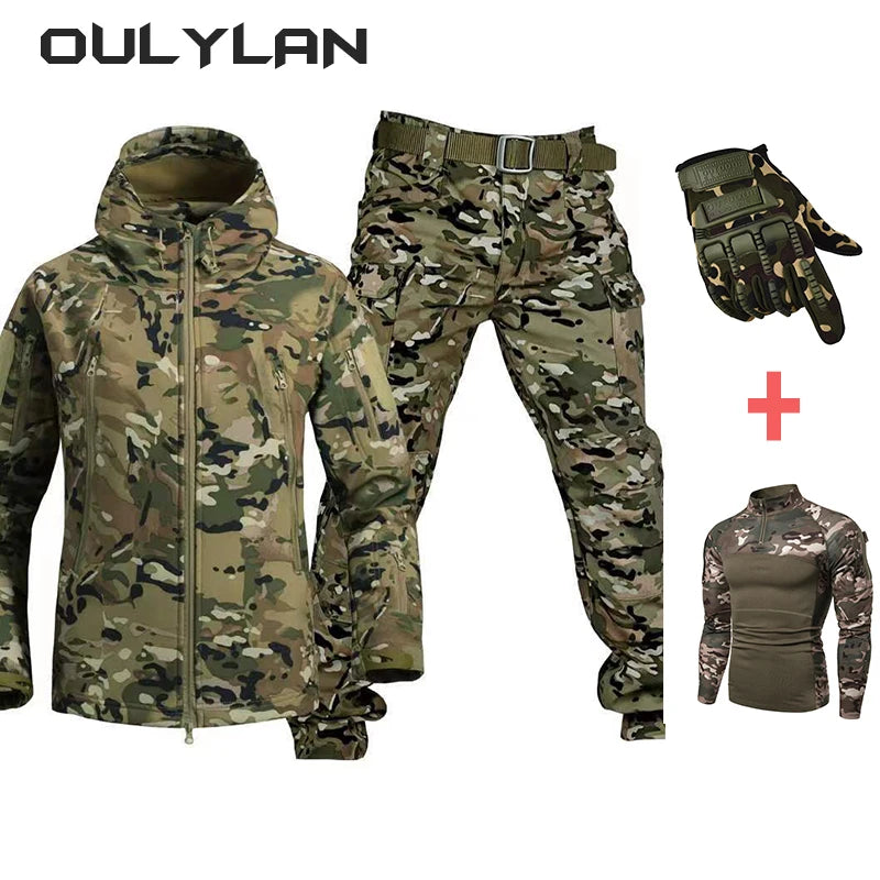 Men's Tactical Warm Shark Skin Set