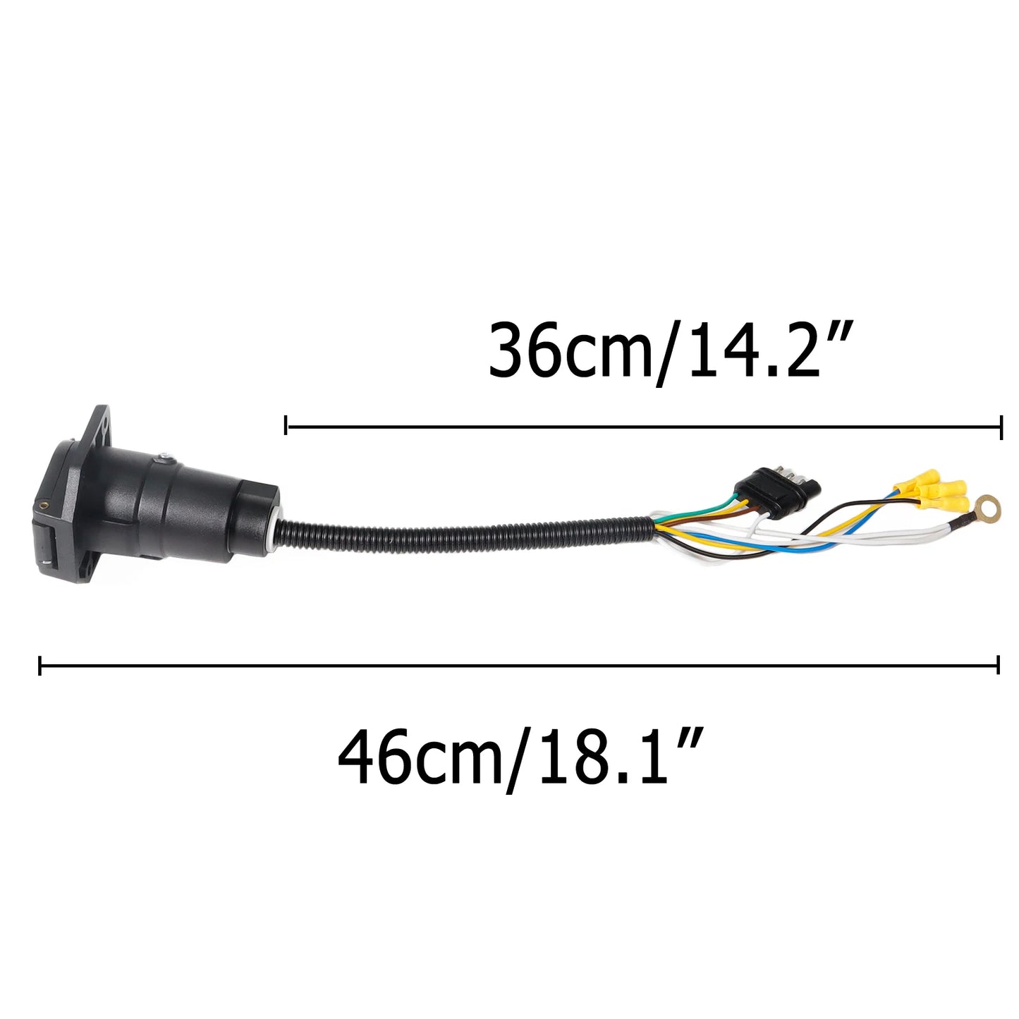 4 Pin Flat to 7 Way Wiring Plug Connector