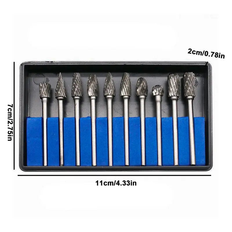 10pcs Shank Tungsten Carbide Drill