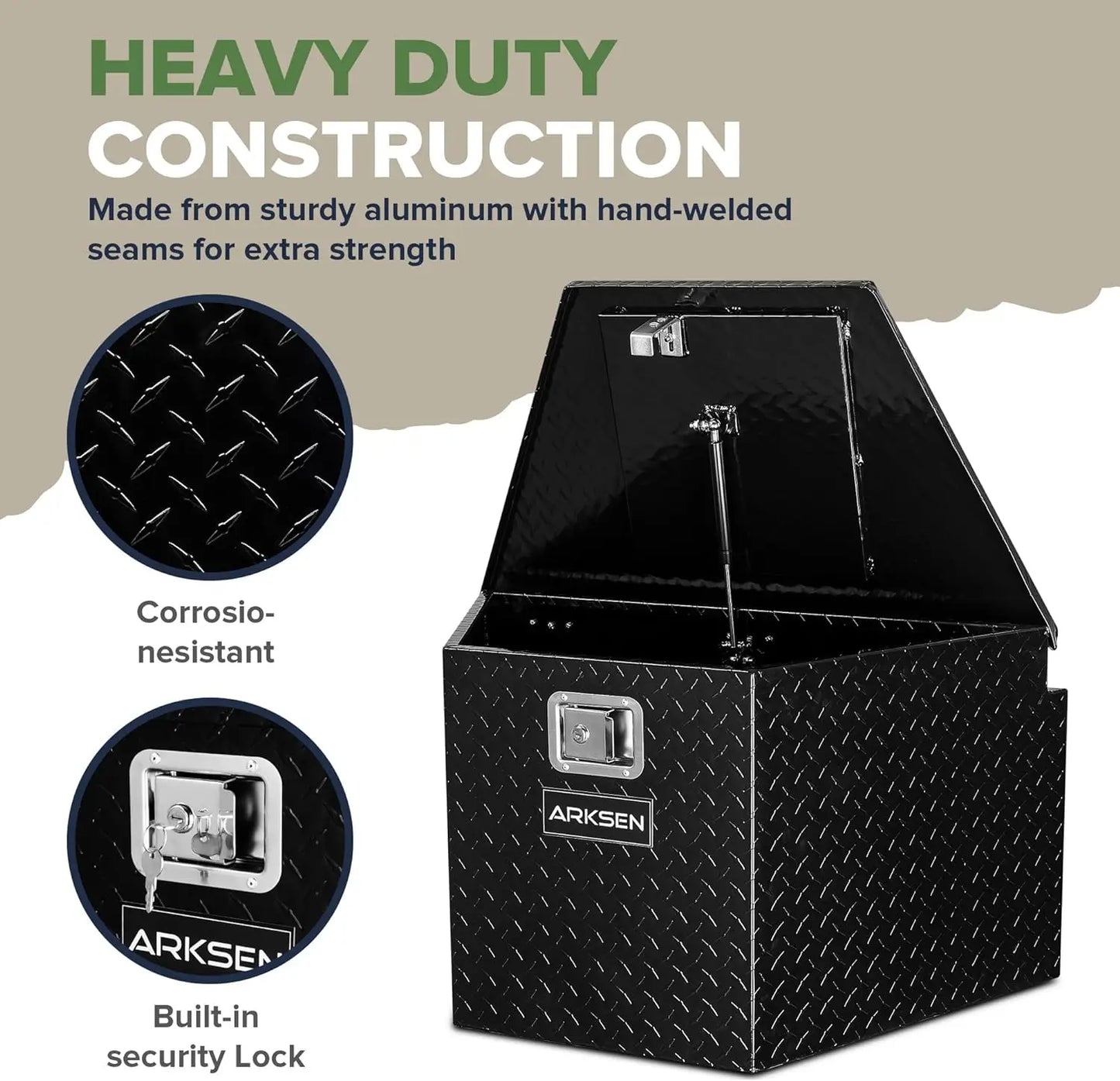 Heavy Duty Diamond Plate Trailer Tongue Box