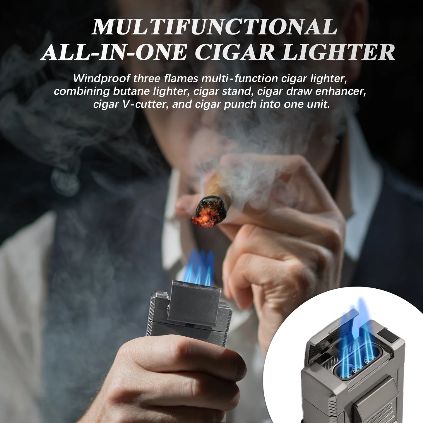 Multifunctional Torch Butane Lighter