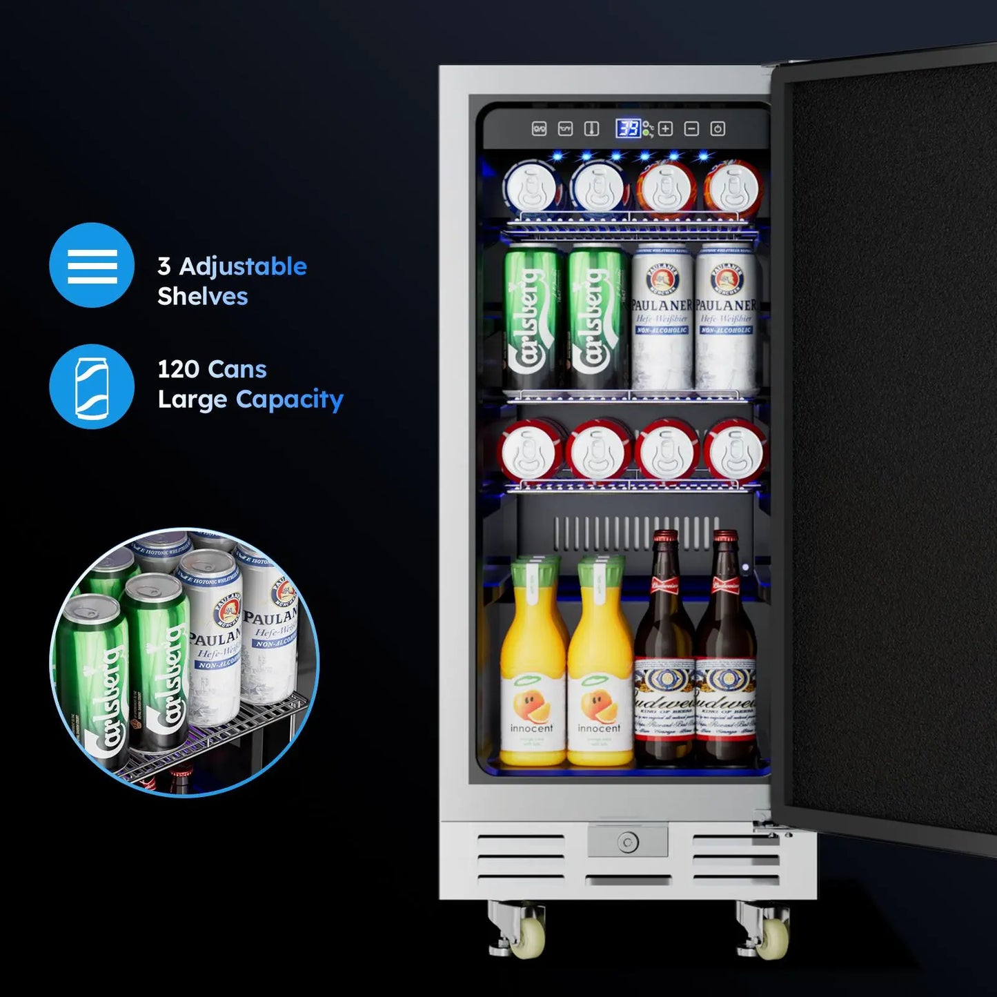 15 Inch Outdoor Beverage Fridge