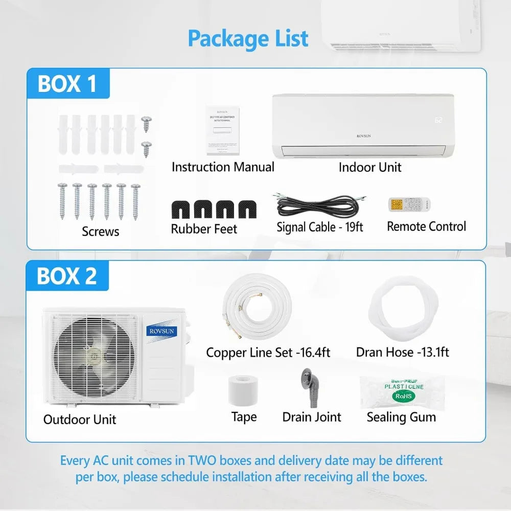 9000BTU Wifi Enabled Mini Split Air Conditioner