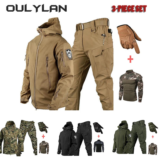 Men's Tactical Warm Shark Skin Set