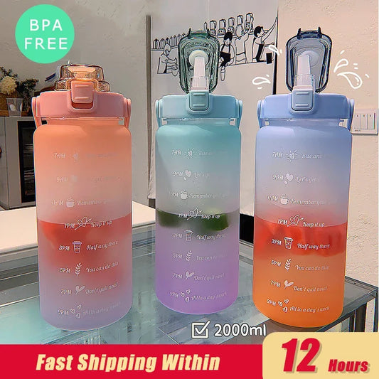 Water Bottle With Time Marker 2L