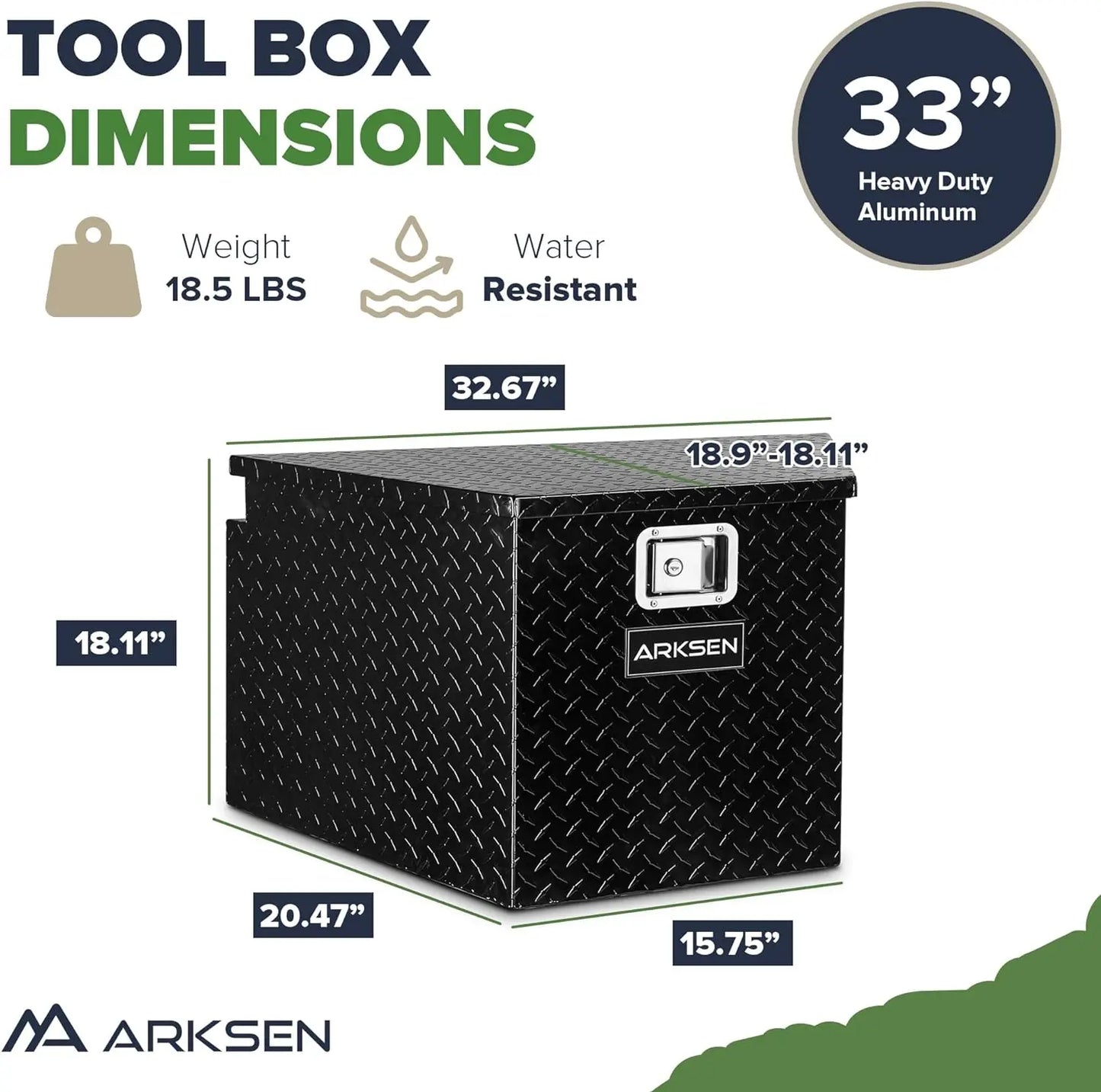 Heavy Duty Diamond Plate Trailer Tongue Box