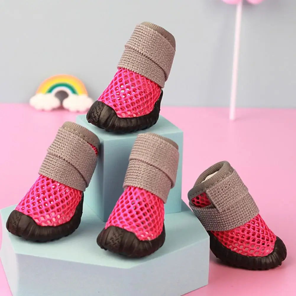 Breathable 4PC Dog Shoes