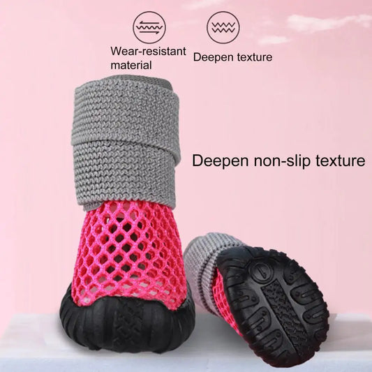 Breathable 4PC Dog Shoes