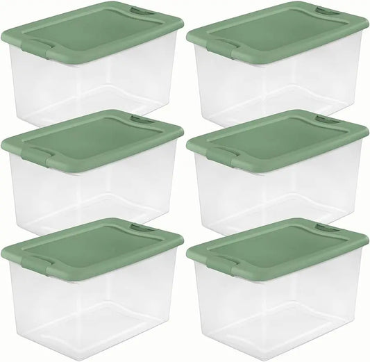 64 Quart Latching Plastic Storage Tote