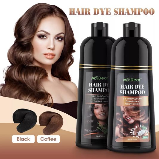 500ml Organic Black Dye Shampoo - Fresh FInds Elite