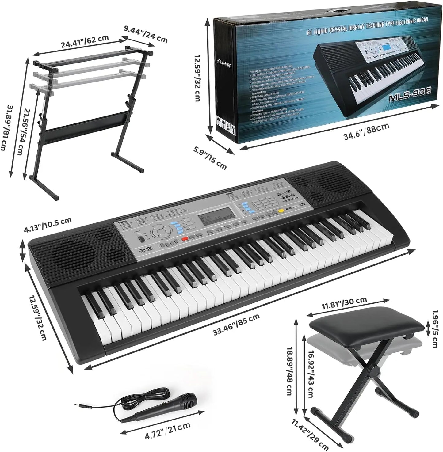 Digital 61 Key Keyboard Piano