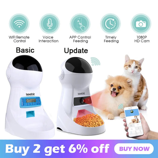 3L Automatic Pet Feeder With Voice Record