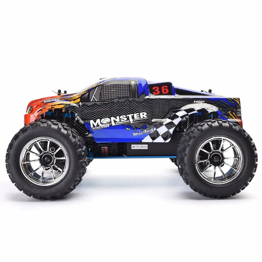 1:10 Scale Nitro Gas Two Speed RC Monster Truck - Fresh FInds Elite