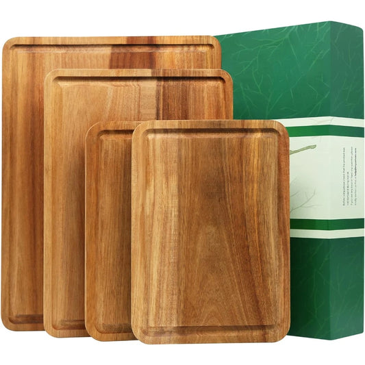 Large Set of 4 Wood Cutting Boards