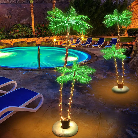 Outdoor Lighted Palm Tree