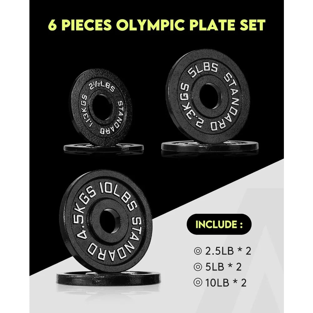 Barbell Free Weight Plate Set