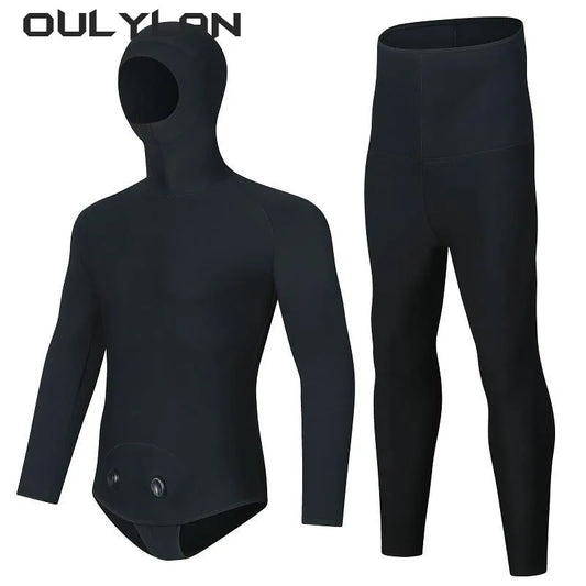 Men Two Piece Hooded Wetsuit