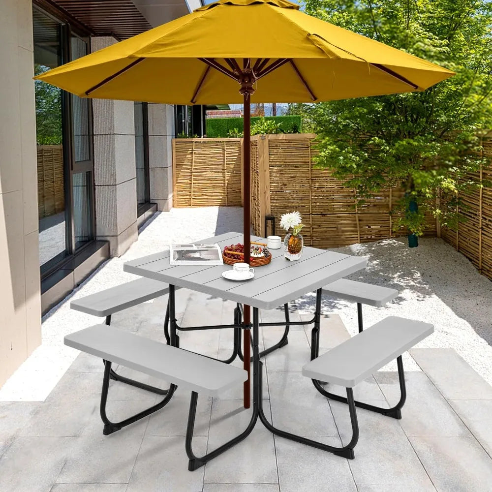 Outdoor Square Picnic Table