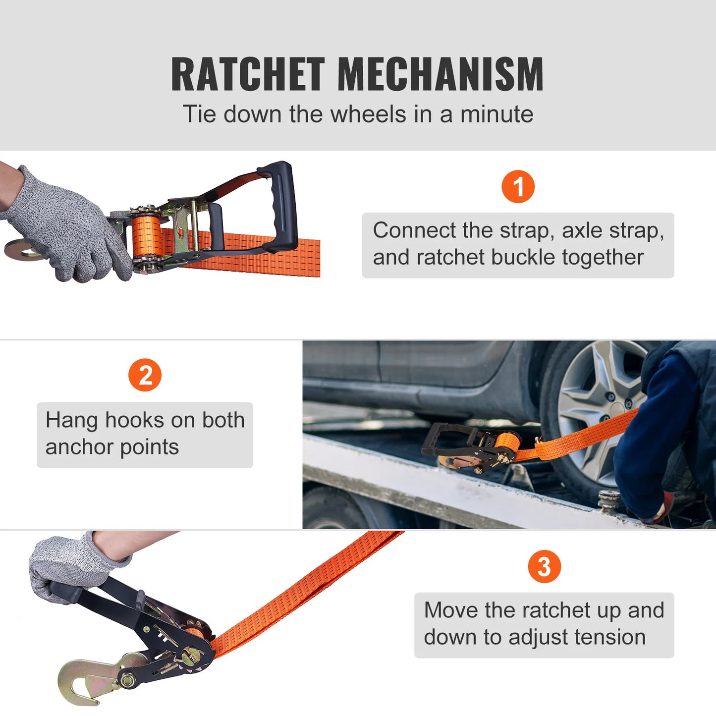 Ratchet Tie Down Straps Kit