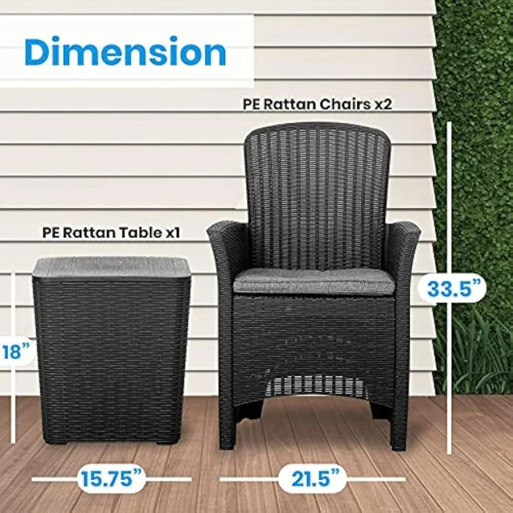 3 Piece Patio Porch Furniture Set