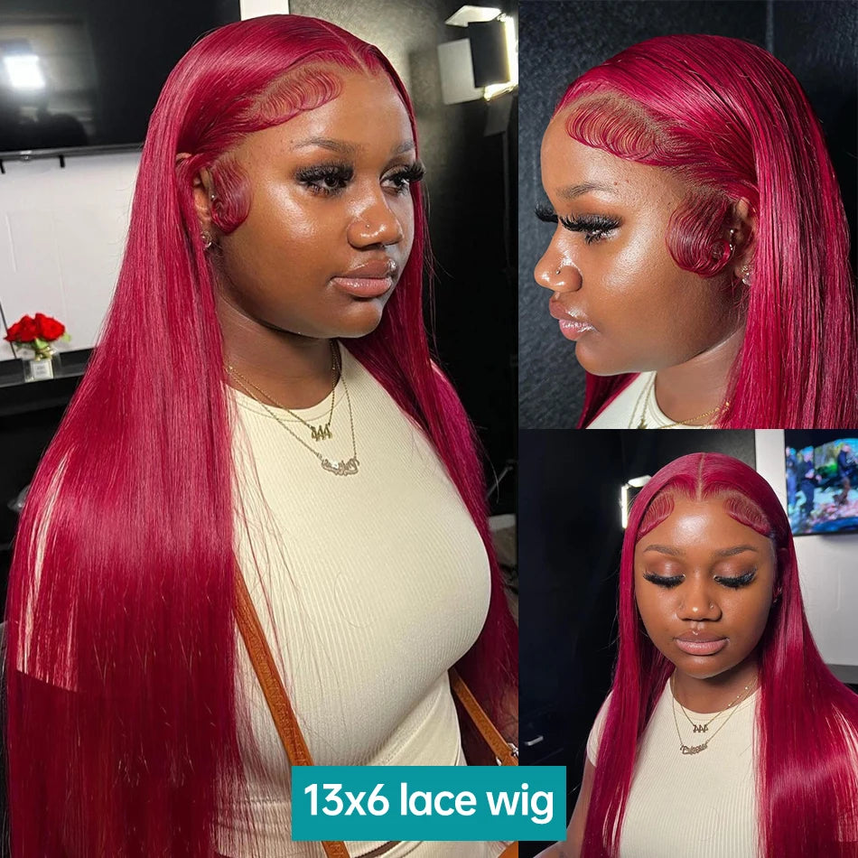 Burgundy 13X6 Lace Front Wig