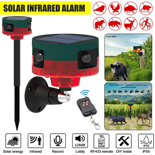 Solar Infrared Motion Sensor Alarm Detector - Fresh FInds Elite