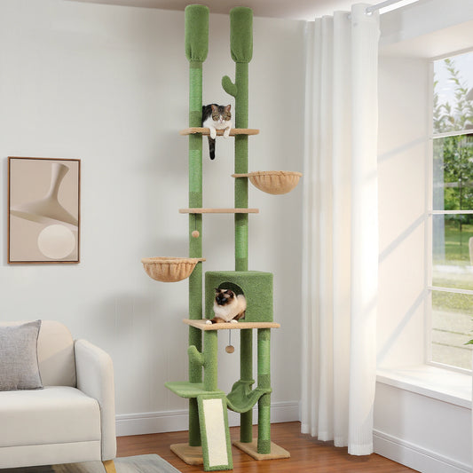 Adjustable Cactus Cat Tree with Condo Hammock - Fresh FInds Elite