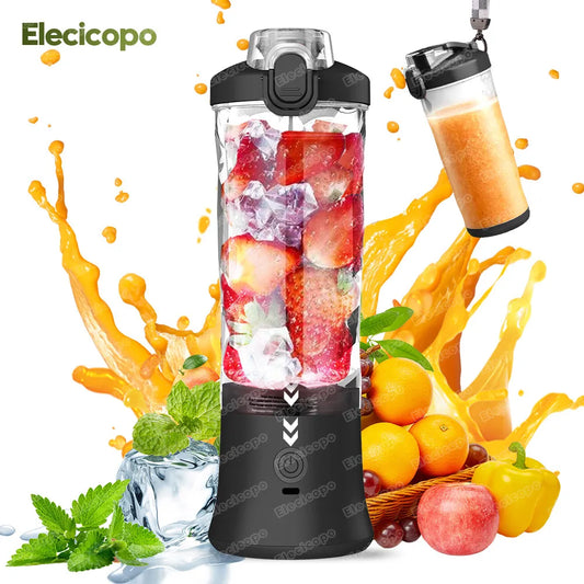 Portable 600ML Electric Juicer Fruit Mixer - Fresh FInds Elite