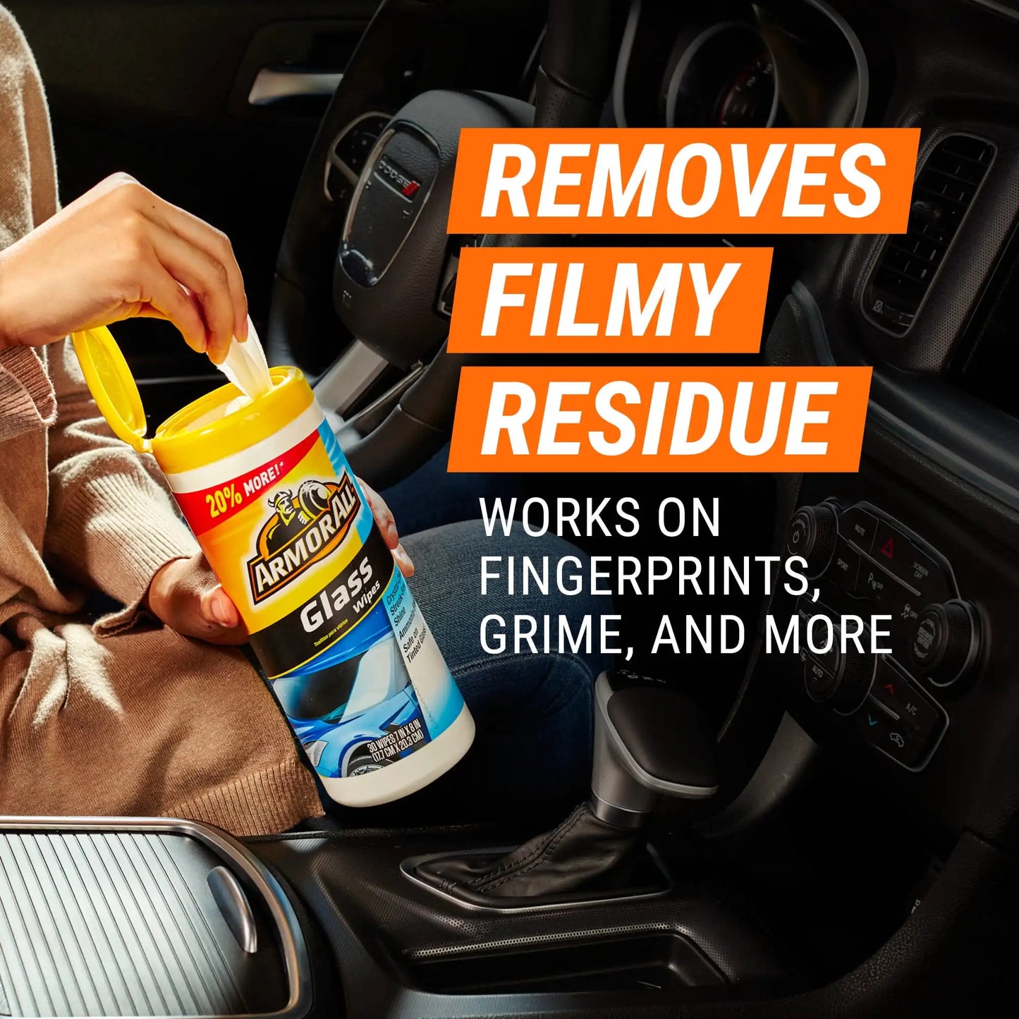 Ammonia-Free Automotive Glass Wipes