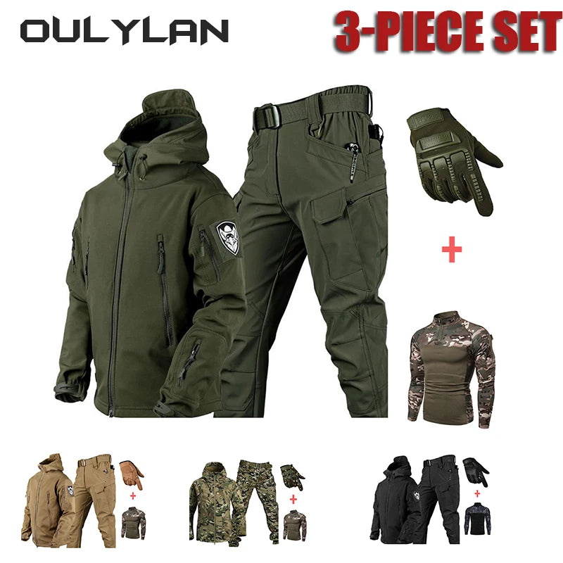 Men's Tactical Warm Shark Skin Set