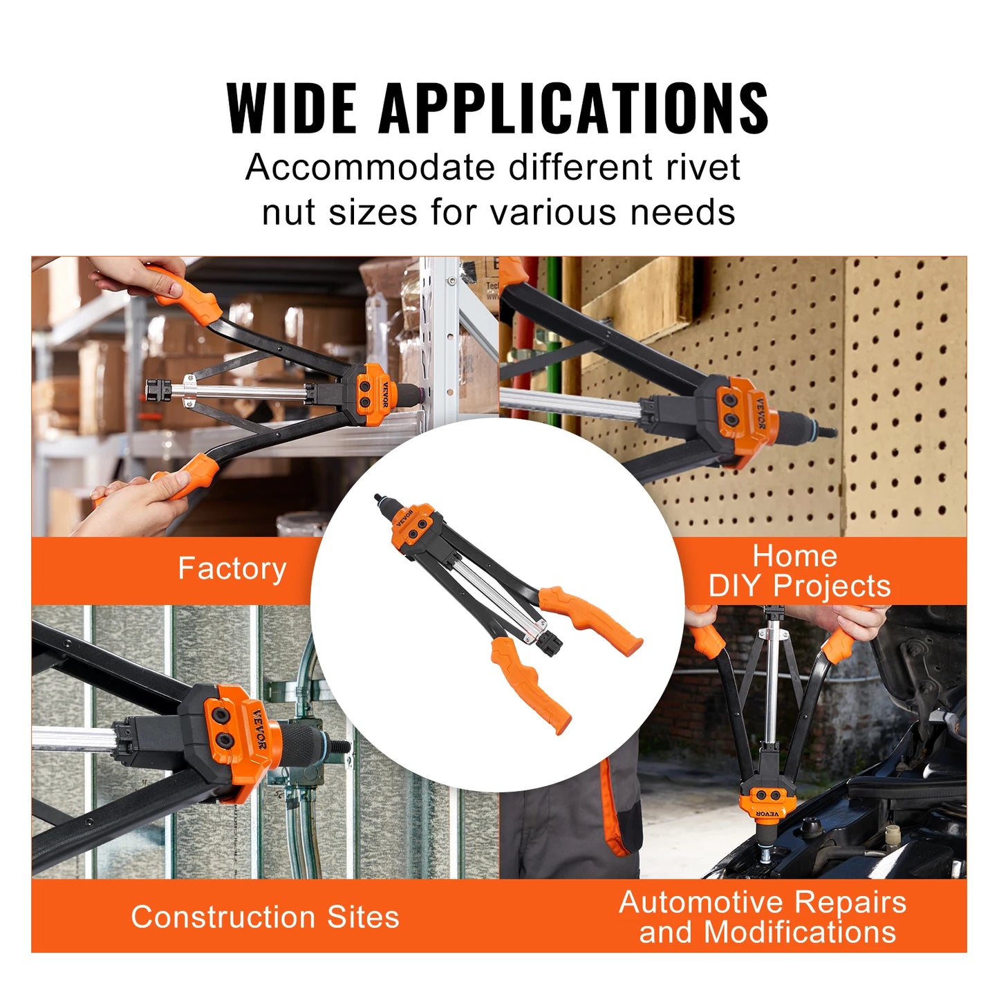 Rivet Tool Kit With Metric and SAE Mandrels