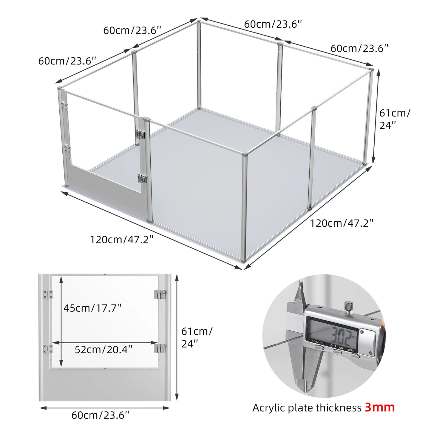 Acrylic Dog Playpen